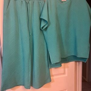 See and Be Seen Teal Ribbed Top